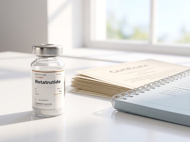 Reference standard vial with lot documentation
